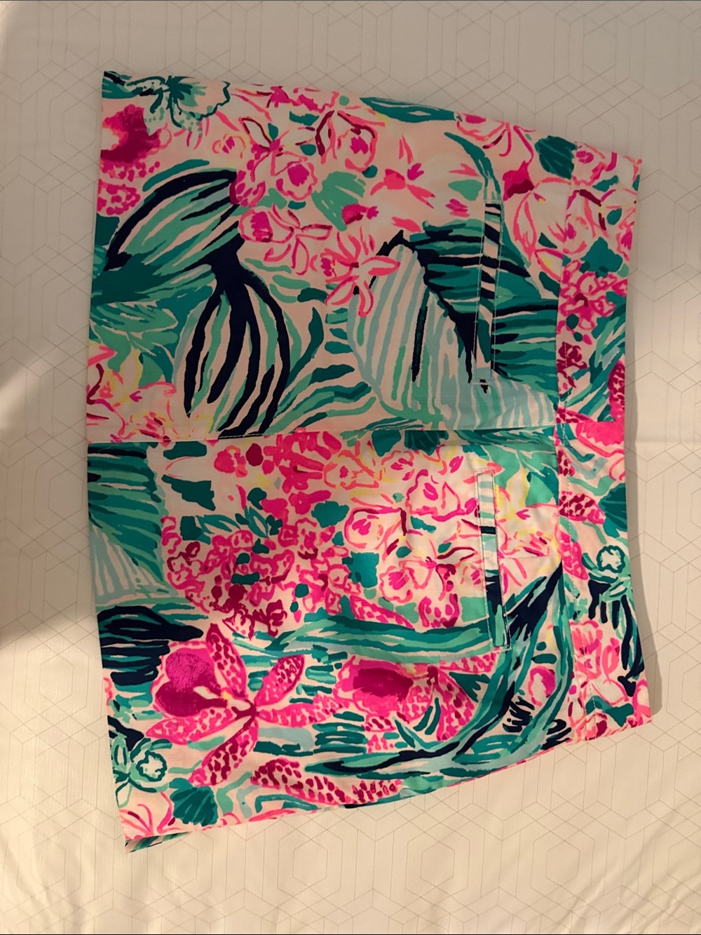 Lilly Pulitzer Floral Skirt with shorts liner in Pink & Teal - Picture 4 of 4